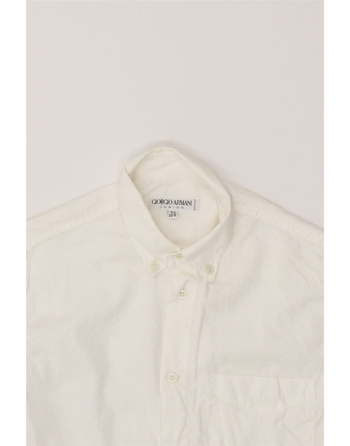 GIORGIO ARMANI Boys Shirt 9-10 Years Off White Vintage Giorgio Armani and Second-Hand Giorgio Armani from Messina Hembry 