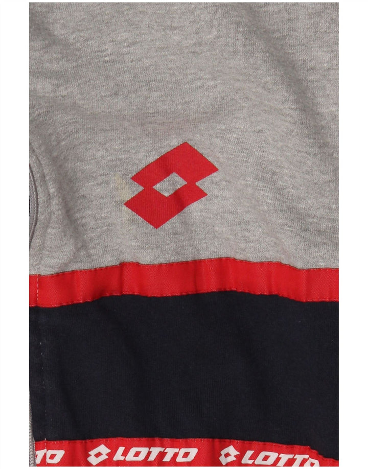 Ανδρική φόρμα Lotto Graphic Top Jacket IT 50 Large Grey Colourblock Cotton