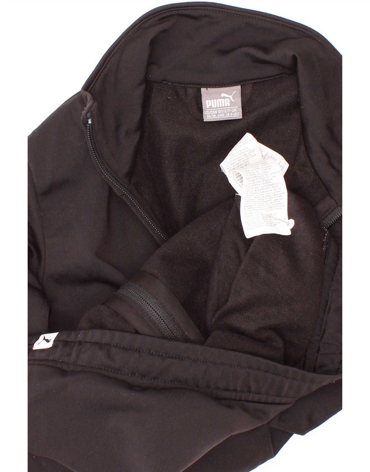 Puma Boys Graphic αθλητική φόρμα Top Jacket 9-10 Years Black Colourblock