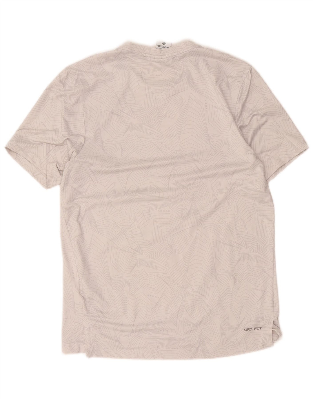 Ανδρικό γραφικό μπλουζάκι Nike Dri Fit Top Medium Grey Geometric Polyester