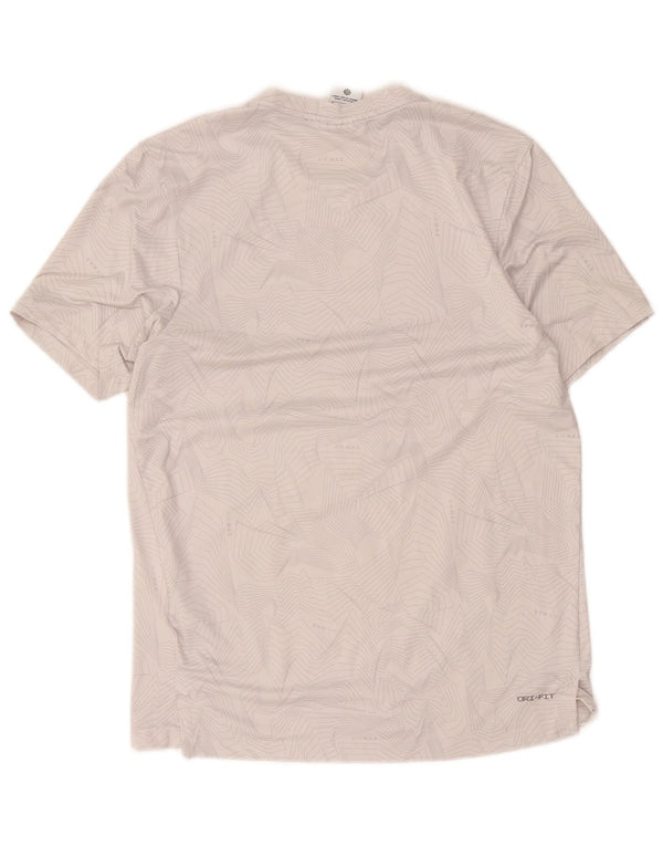 Ανδρικό γραφικό μπλουζάκι Nike Dri Fit Top Medium Grey Geometric Polyester