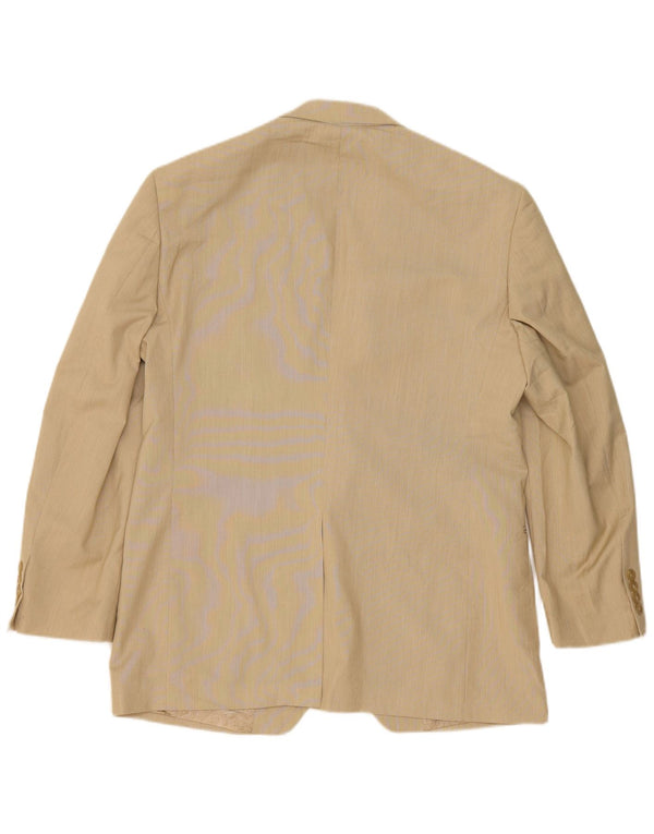 Chaps Mens 2 Button Blazer Jacket UK 40 Large Beige Polyester
