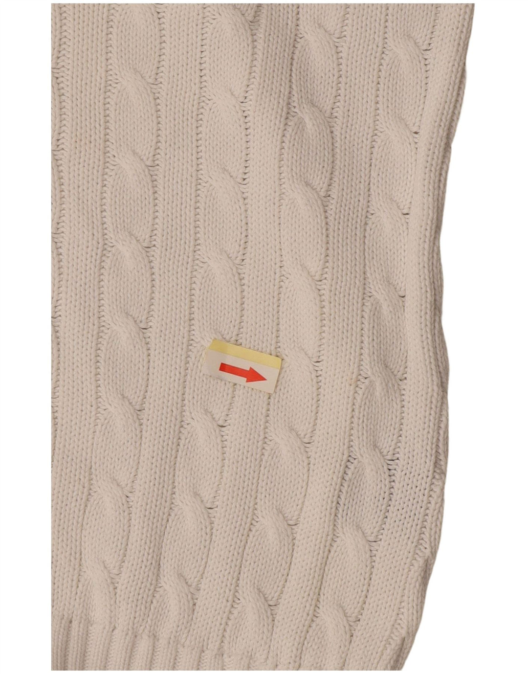 Γυναικείο πουλόβερ Ralph Lauren με V λαιμόκοψη UK 12 μεσαίο λευκό βαμβακερό