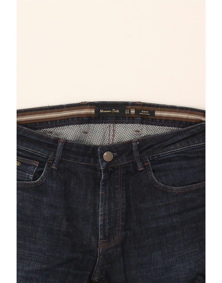 MASSIMO DUTTI Womens Slim Jeans W30 L30 Navy Blue Cotton Vintage Massimo Dutti and Second-Hand Massimo Dutti from Messina Hembry 