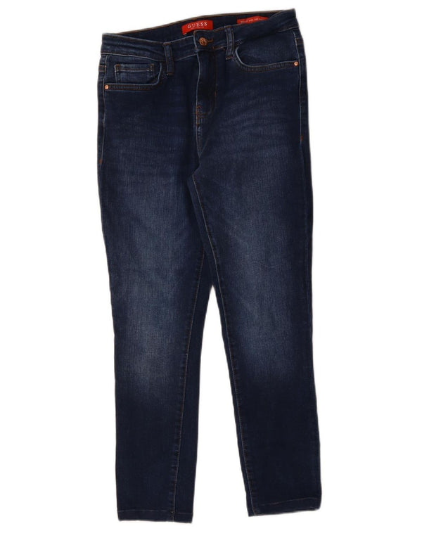 GUESS Γυναικεία Sculpt Ψηλόχρωμα Skinny Jeans W29 L25 Navy Blue Cotton