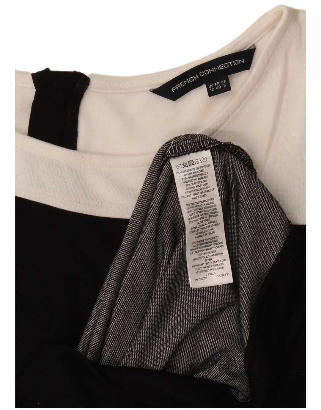 Γυναικείο Γυναικείο Φόρεμα Bodycon UK 12 Medium Black Colourblock