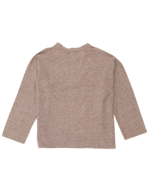 Zara Γυναικεία Trafaluc Oversized επάνω μακρυμάνικο UK 10 Small Brown Flecked
