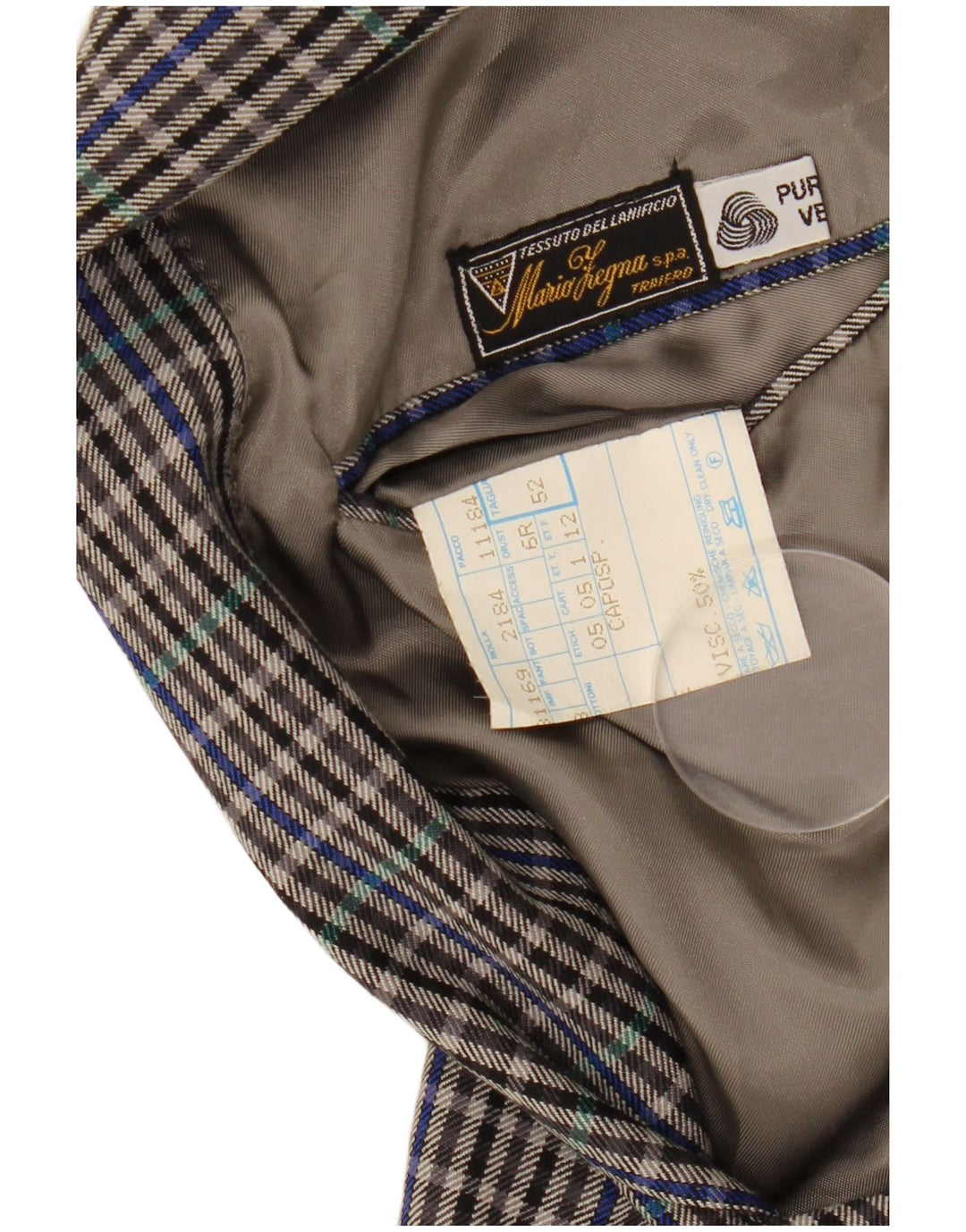 MARIO ZEGNA Ανδρικό σακάκι με 2 κουμπιά σακάκι IT 52 XL Γκρι μαλλί