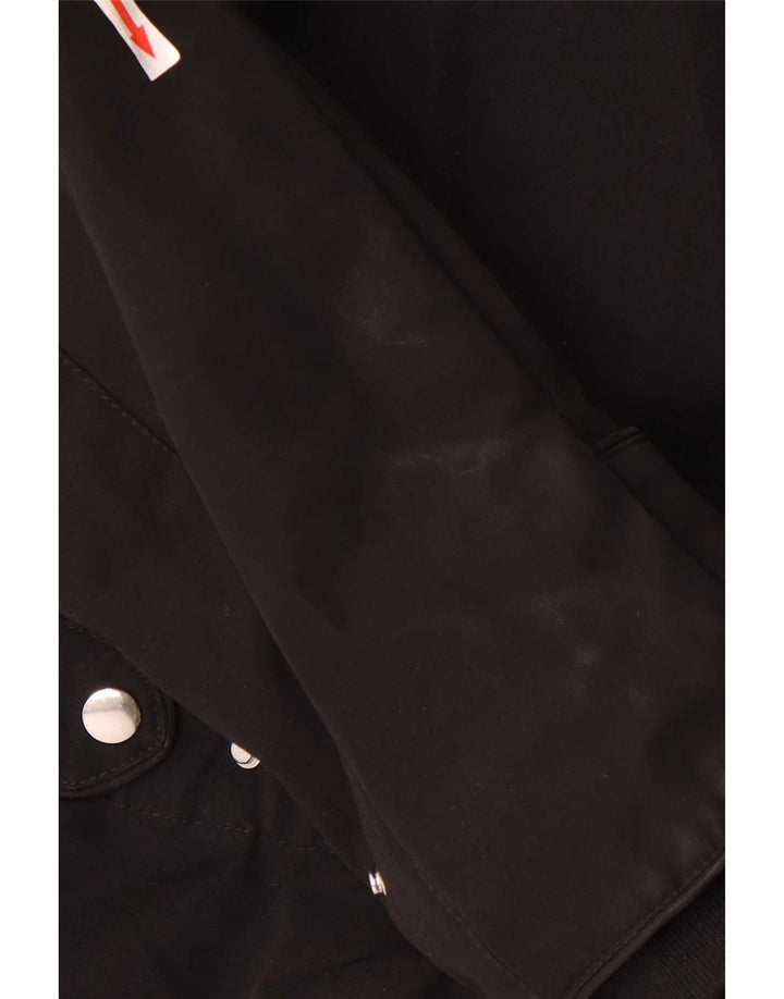 Zara Γυναικείο μπουφάν Parka με κουκούλα UK 18 XL Μαύρο Πολυεστέρας