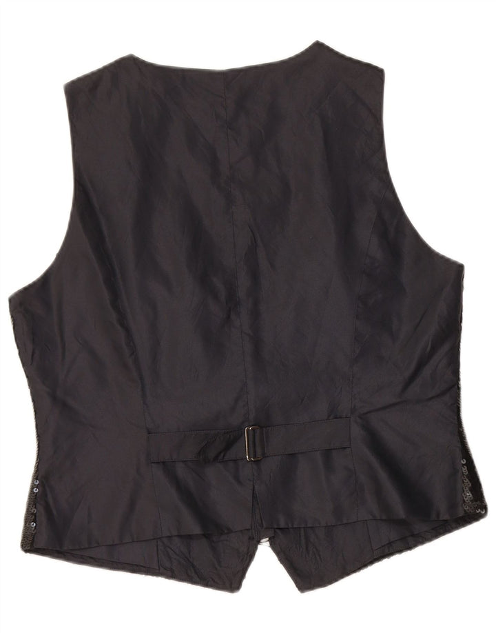 Vintage γυναικείο γιλέκο UK 12 Medium Black