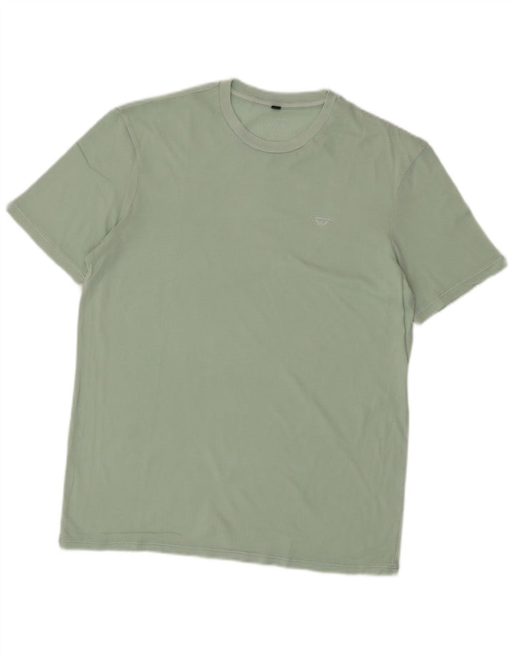 ARMANI JEANS Ανδρικό T-Shirt Top Μικρό πράσινο βαμβακερό