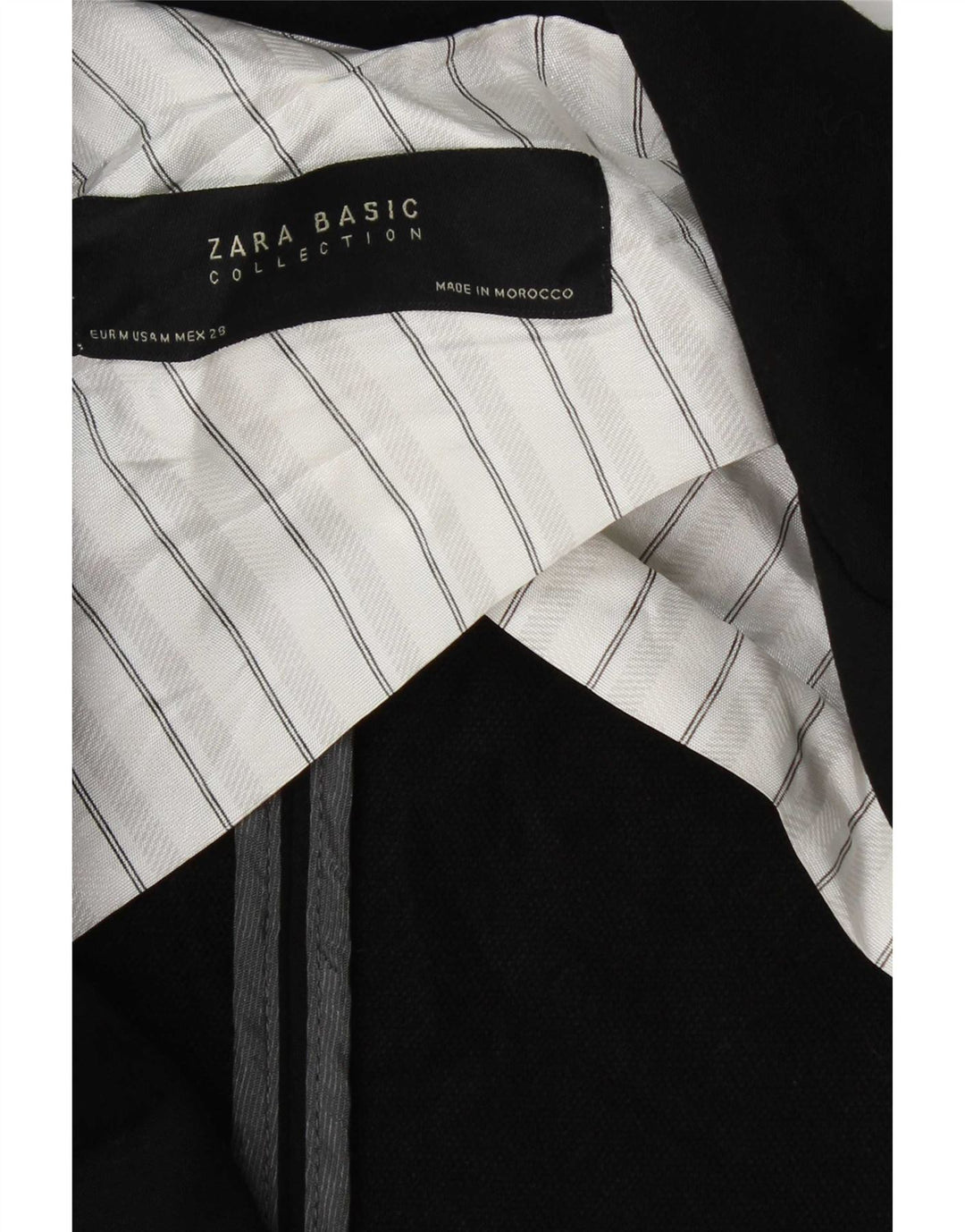 Zara Γυναικείο Σακάκι Μπλέιζερ UK 14 Μεσαίου Μαύρου Πολυεστέρα