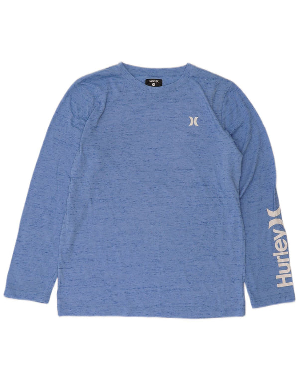 Hurley Boys Graphic Top μακριά μανίκια 13-14 ετών XL Blue Flecked