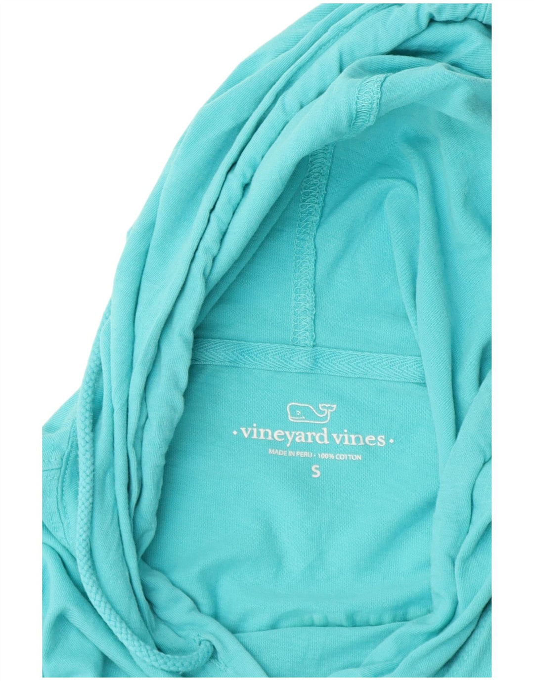 VINEYARD VINES Γυναικεία μπλούζα με κουκούλα με γραφικό μακρυμάνικο UK 10 Small Blue