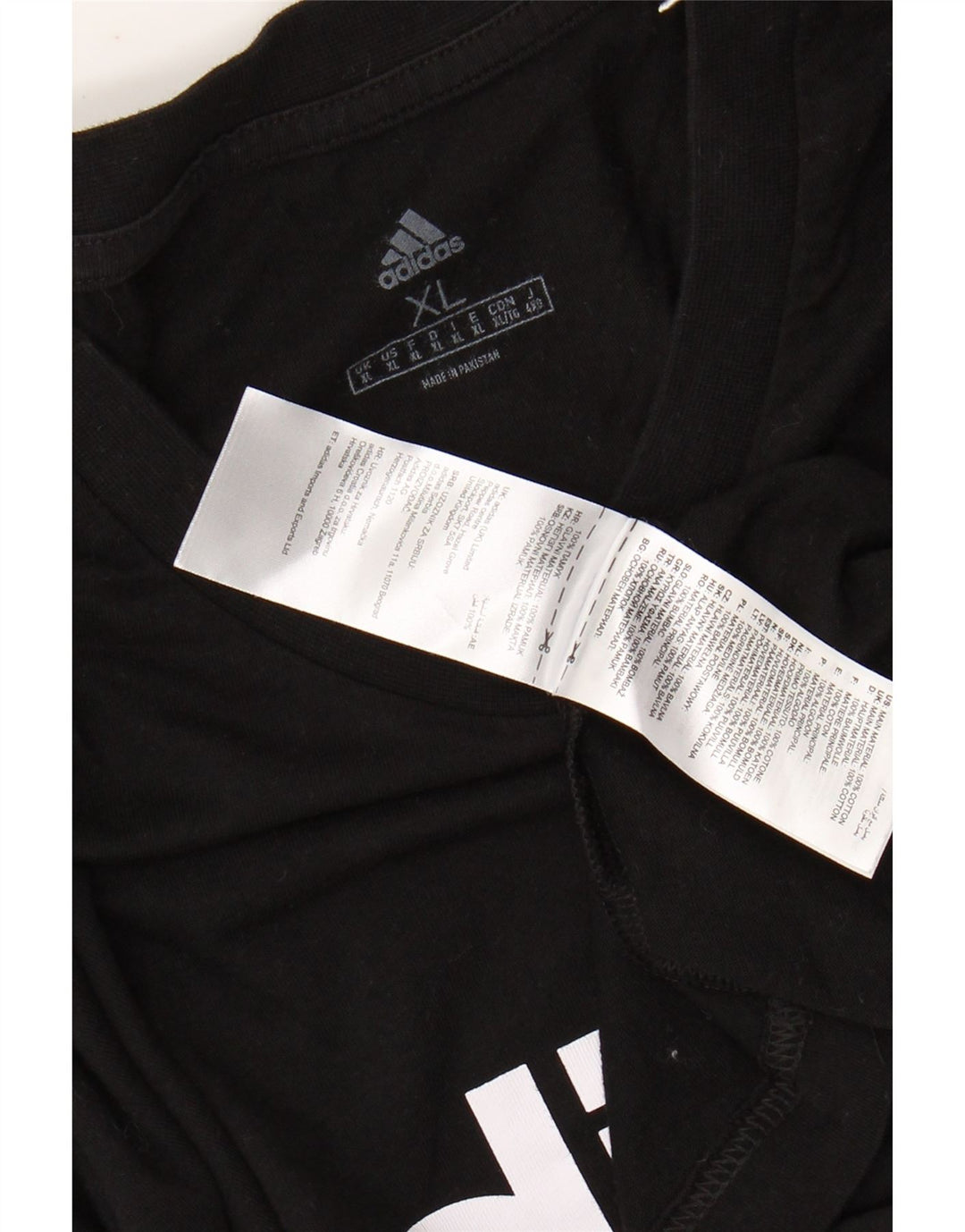 Ανδρικό γραφικό T-Shirt ADIDAS Top XL Μαύρο βαμβακερό