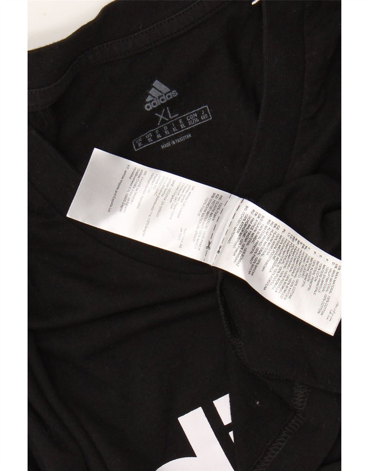Ανδρικό γραφικό T-Shirt ADIDAS Top XL Μαύρο βαμβακερό