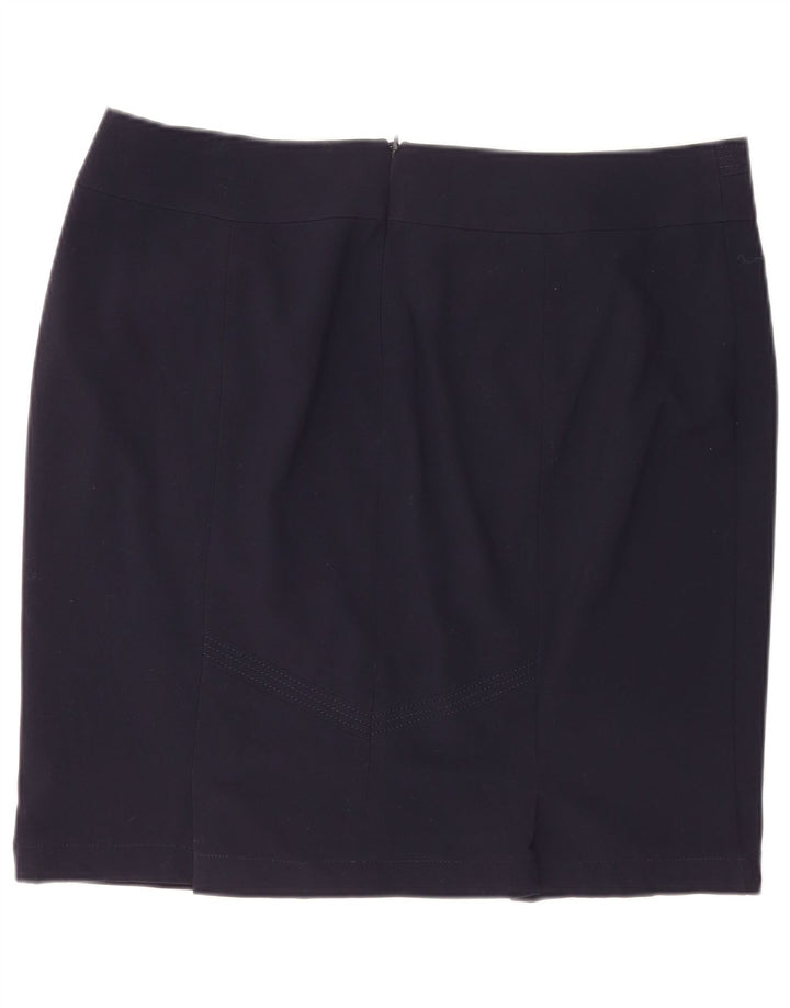 Marks & Spencer Γυναικεία Μίνι Φούστα UK 20 2XL W40 Navy Blue Polyester