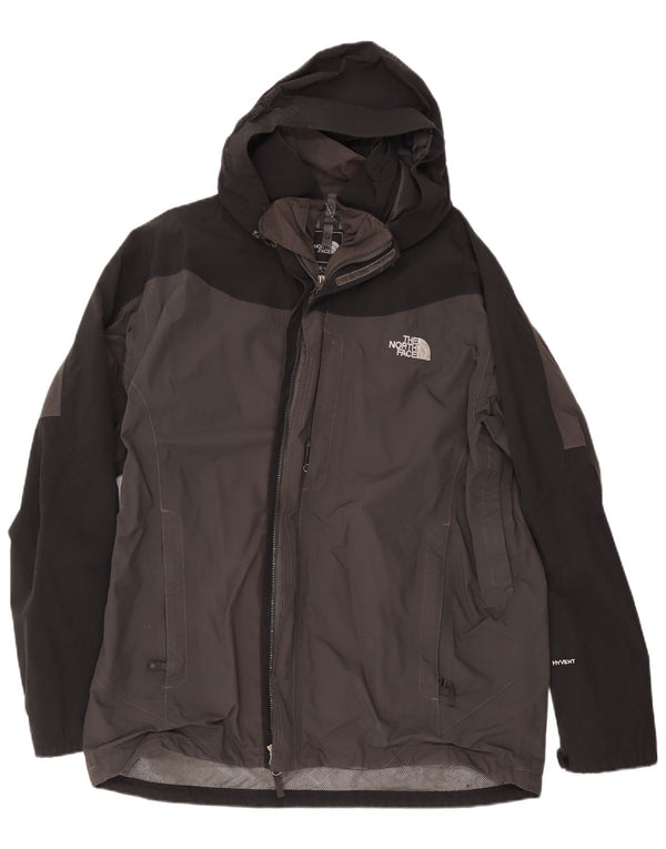 The North Face Ανδρικό μπουφάν βροχής με κουκούλα UK 44 2XL Grey Colorblock Polyester