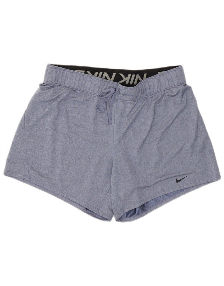 Γυναικείο αθλητικό σορτς Nike Dri Fit UK 14 μεσαίου μπλε πολυεστέρα