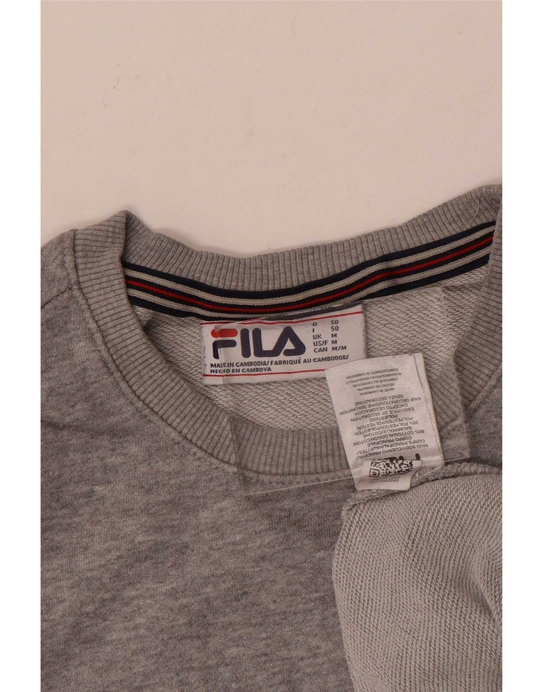 Ανδρικό γραφικό φούτερ Fila, μεσαίο γκρι βαμβακερό