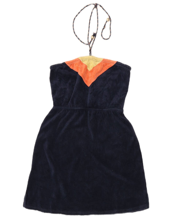 Γυναικείο βελούδινο φόρεμα Juicy Couture UK 16 Large Navy Blue Colourblock