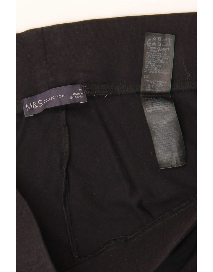 Marks & Spencer Γυναικεία κολάν Crop UK 14 Large Black Viscose