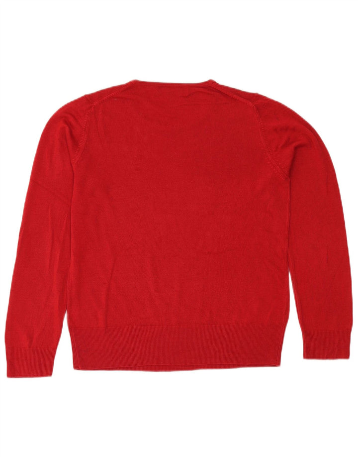 Marks & Spencer Γυναικείο πουλόβερ με λαιμόκοψη UK 14 Large Red