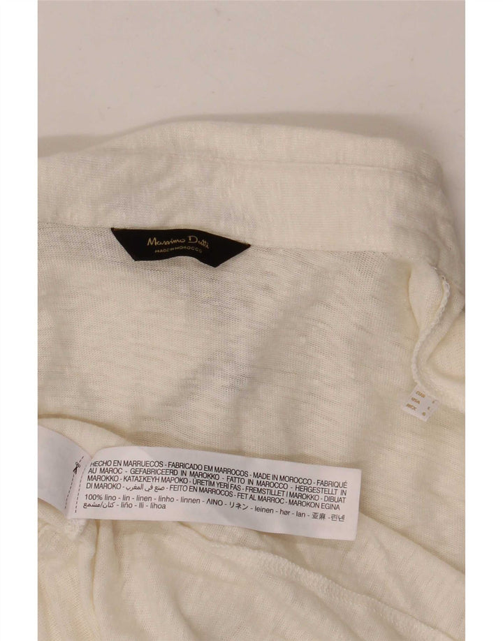 Massimo Dutti Ανδρικό πουκάμισο πόλο με μεγάλο μπεζ λινό