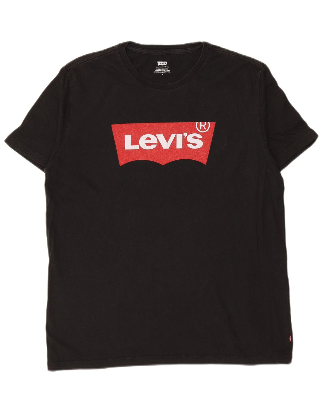 Ανδρικό γραφικό T-Shirt LEVI'S Top Μεσαίο μαύρο βαμβακερό