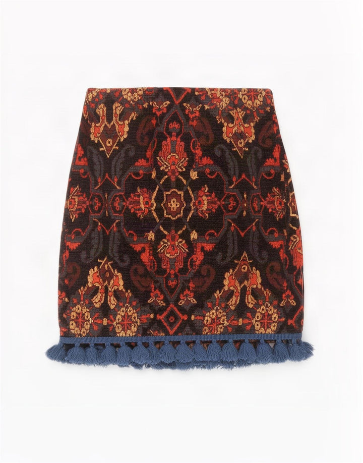 Zara Γυναικεία Μίνι Φούστα Μικρή W26 Πολύχρωμη Paisley Ακρυλική