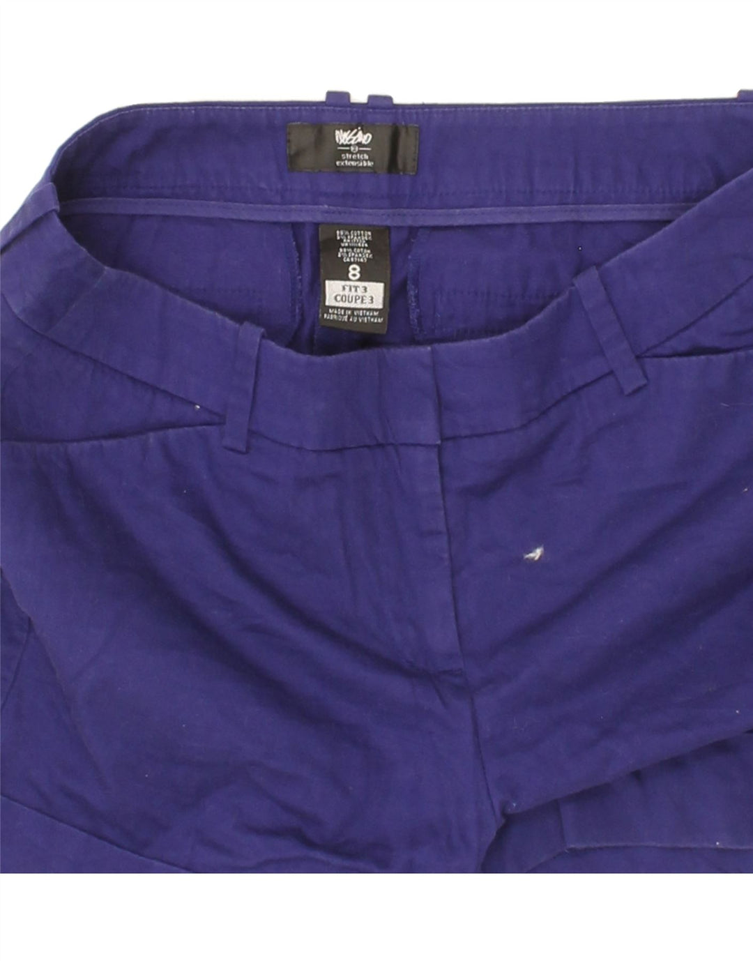 MOSSIMO Womens Stretch Chino Shorts US 8 Medium W30 Blue Cotton Vintage Mossimo and Second-Hand Mossimo from Messina Hembry 