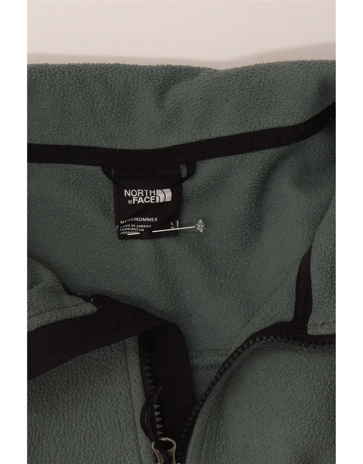 The North Face Ανδρικό φερμουάρ Fleece Jumper Μεγάλος Πράσινος Πολυεστέρας