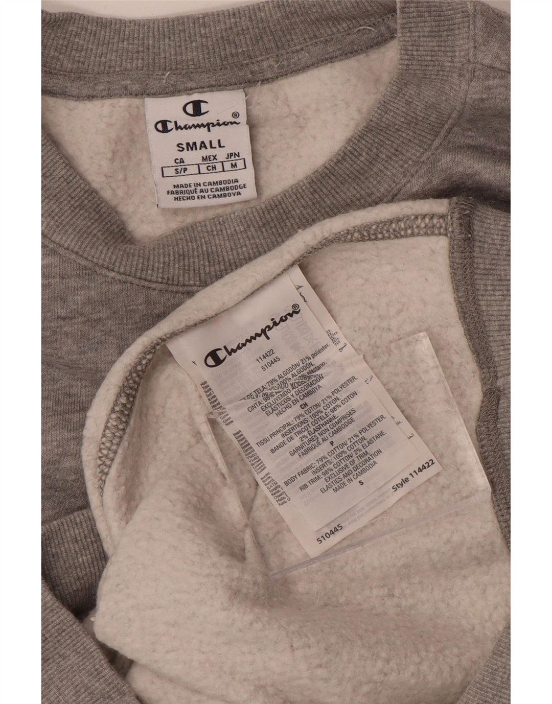 Champion Γυναικεία Φούτερ Jumper UK 10 Small Grey Cotton