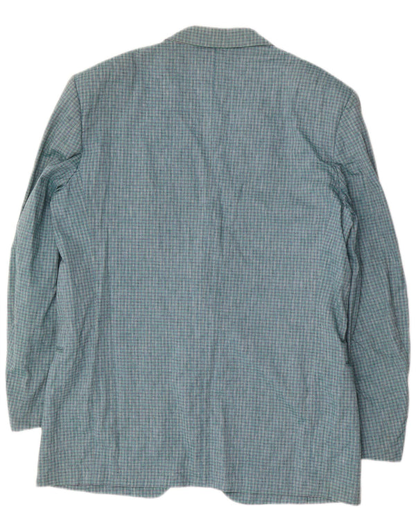 Nino Cerruti Ανδρικό μπουφάν σακάκι με 2 κουμπιά IT 54 2XL Blue Check Cotton