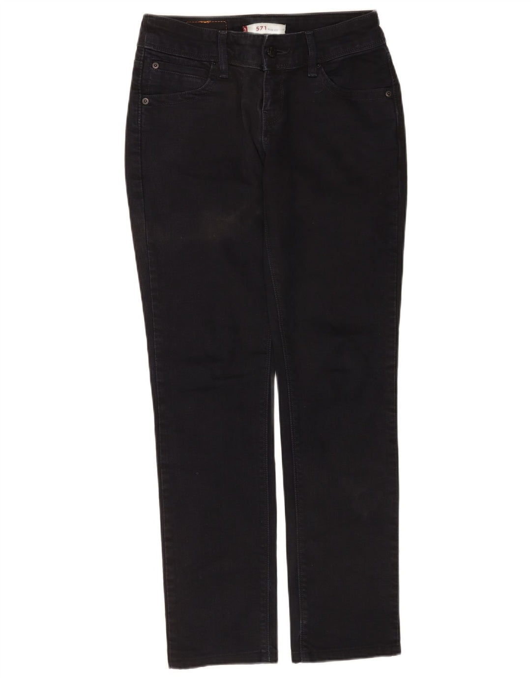 Γυναικείο Levi's 571 Slim Jeans W29 L30 Μαύρο βαμβακερό