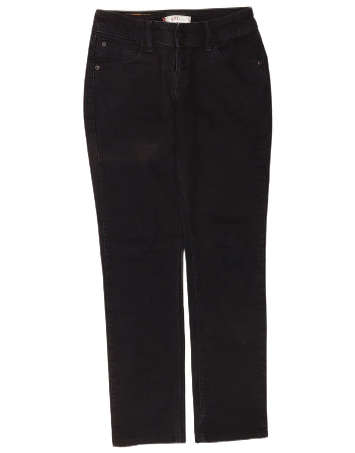 Γυναικείο Levi's 571 Slim Jeans W29 L30 Μαύρο βαμβακερό