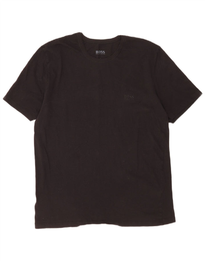 Ανδρικό T-Shirt Hugo Boss Top μεγάλο μαύρο βαμβακερό