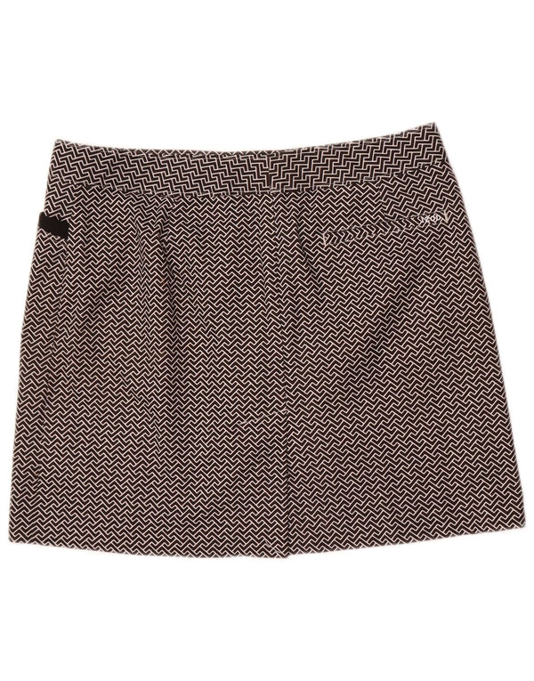 Izod Γυναικεία Golf Mini Φούστα US 8 Medium W32 Μαύρος γεωμετρικός πολυεστέρας