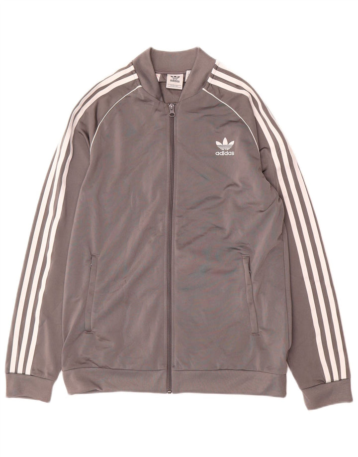 Τοπ μπουφάν Adidas Boys Tracksuit 15-16 Years Grey Polyester