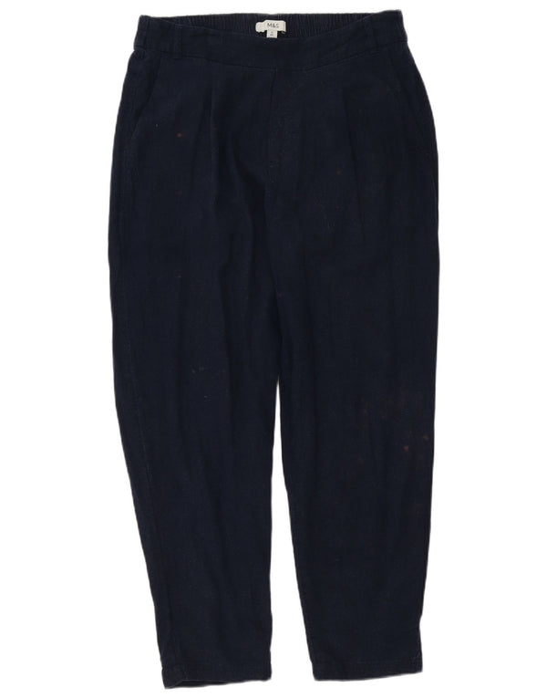 Marks & Spencer Γυναικείο ψηλόμεσο παντελόνι Chino UK 12 Medium W32 L27 Navy
