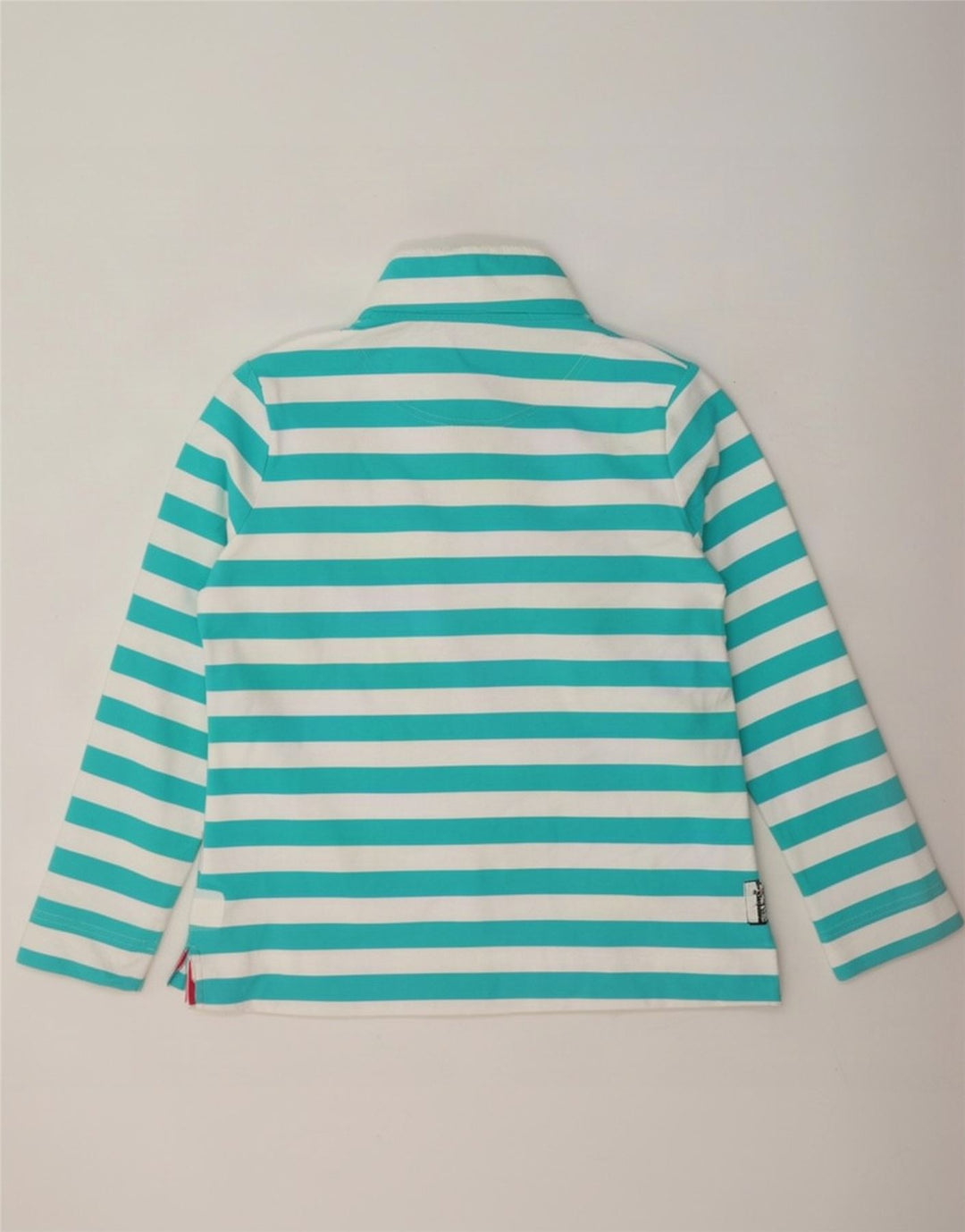 Joules Γυναικεία φούτερ με λαιμόκοψη με κουμπιά Jumper UK 16 Large τιρκουάζ ριγέ