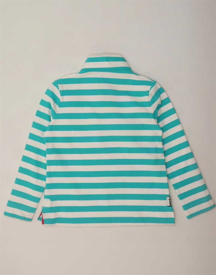 Joules Γυναικεία φούτερ με λαιμόκοψη με κουμπιά Jumper UK 16 Large τιρκουάζ ριγέ