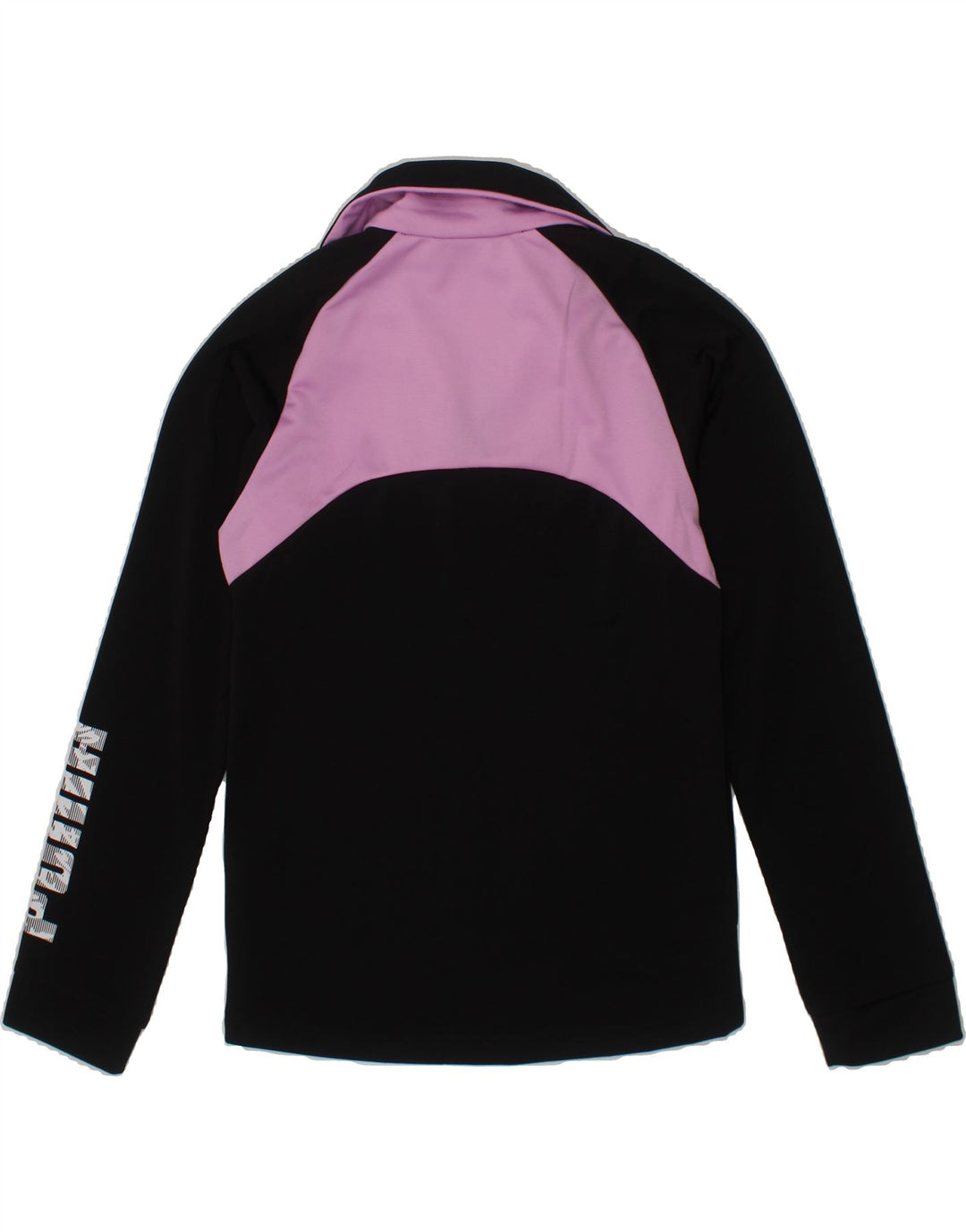 PUMA Girls Graphic Tracksuit Top Jacket 9-10 Years Medium  Black Vintage Puma and Second-Hand Puma from Messina Hembry 