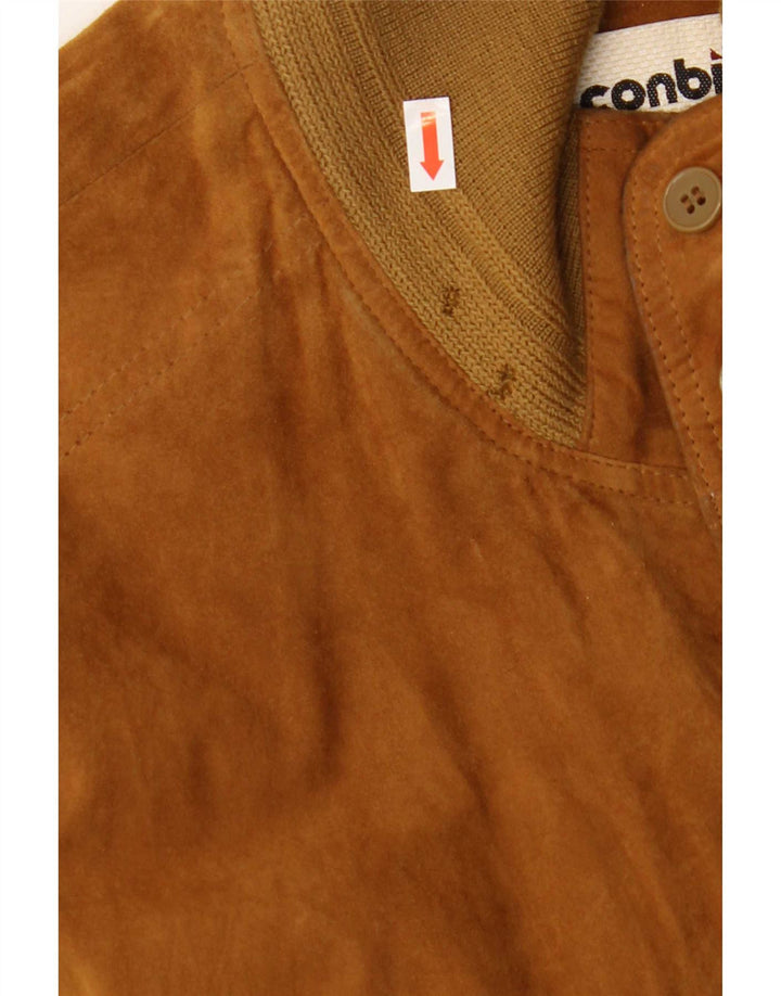 Conbipel Ανδρικό Suede Bomber Jacket IT 52 Large Brown Δερμάτινο