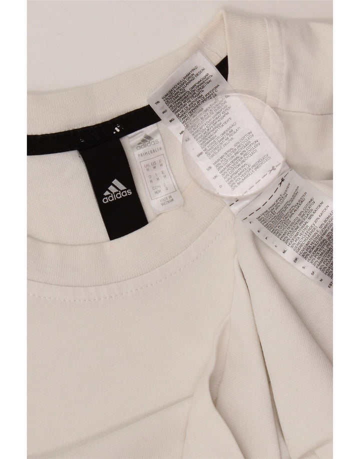 Ανδρικό T-Shirt Adidas Τοπ μεσαίο λευκό βαμβακερό