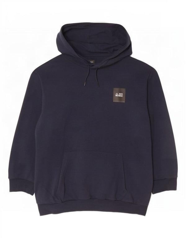 Jack & Jones Ανδρική Χαλαρή Εφαρμογή με κουκούλα 2XL Navy Blue Cotton