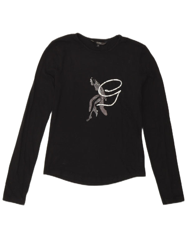 Guess By Marciano Γυναικείο Γραφικό Μακρυμάνικο Μπλουζάκι 3 XS Μαύρο