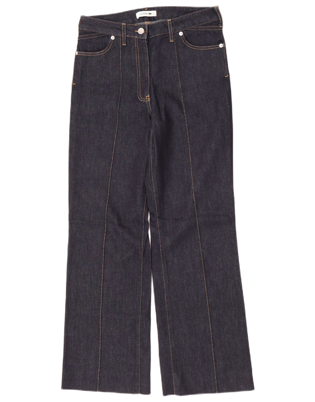 Lacoste Γυναικεία Bootcut Τζιν 36 Small W28 L29 Navy Blue Cotton