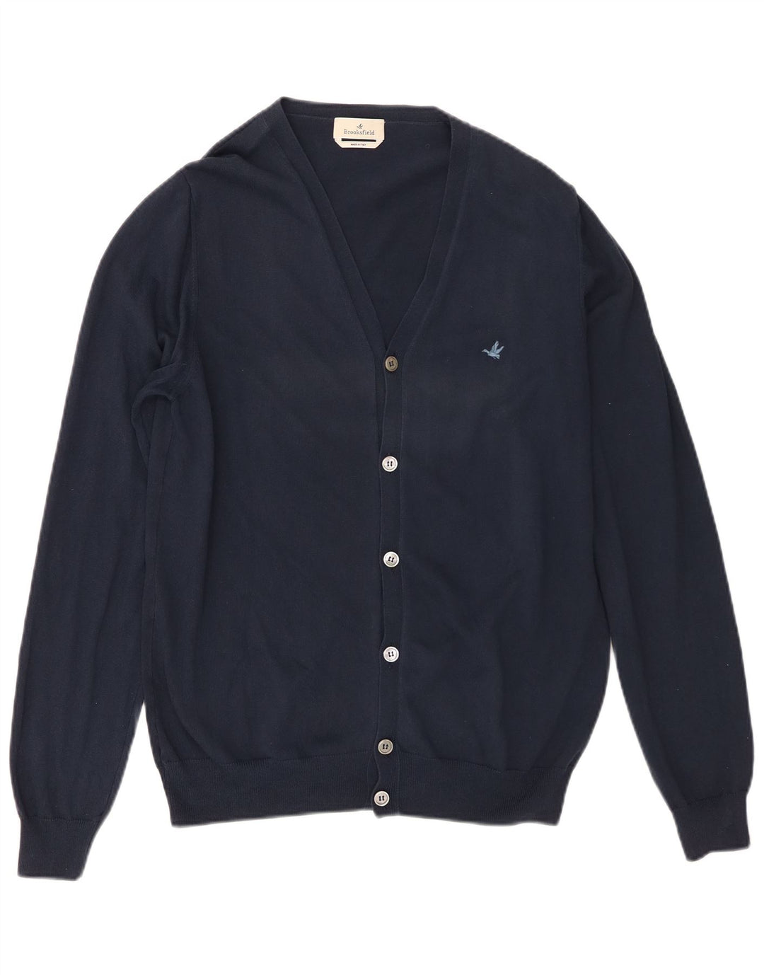 Ανδρικό πουλόβερ με ζακέτα Brooksfield IT 50 Medium Navy Blue Cotton