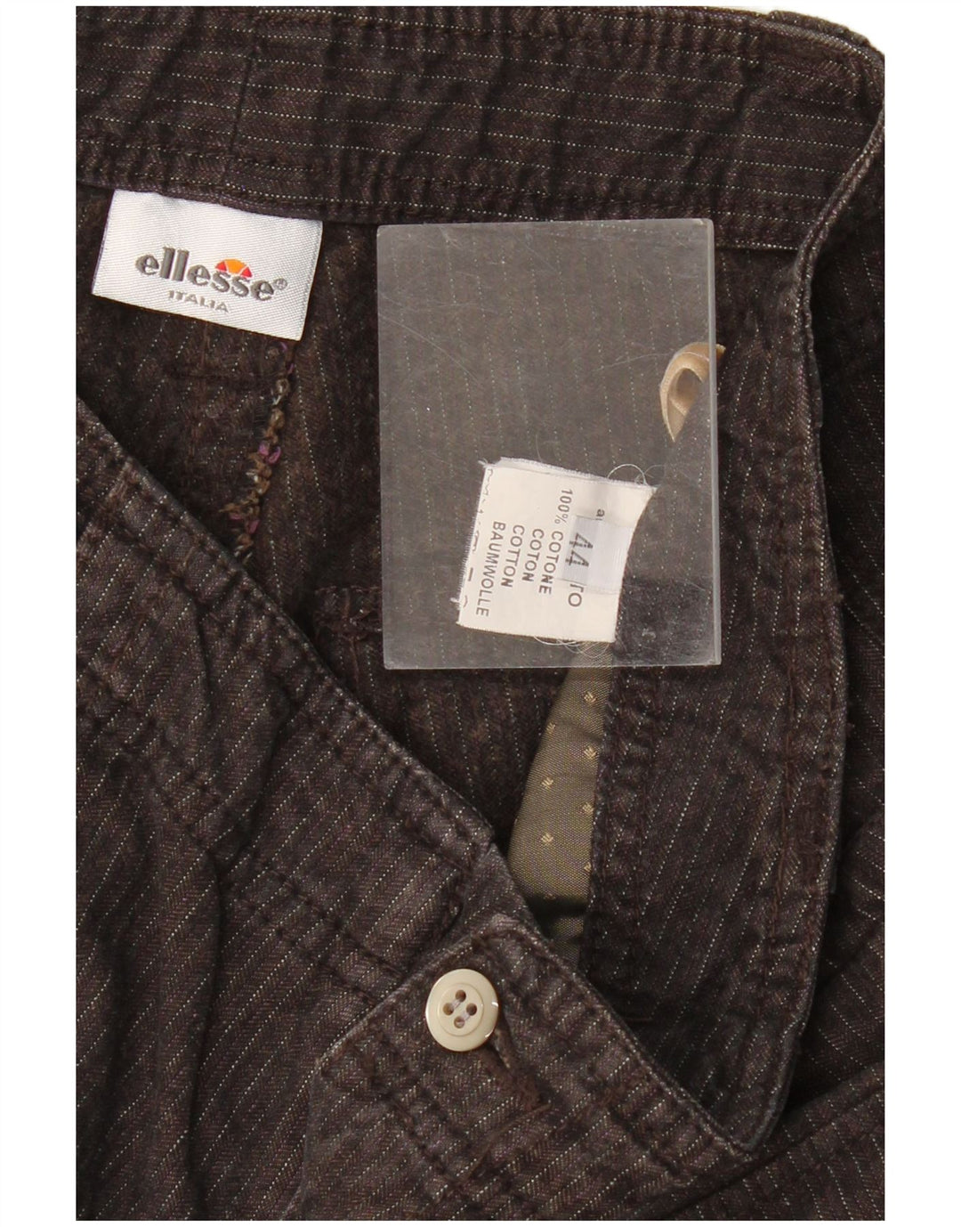 ELLESSE Γυναικείο ίσιο παντελόνι Cargo IT 44 Medium W32 L28 Grey Pinstripe